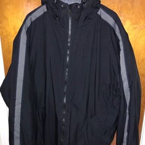 Men’s fleece lined jacket black and gray XXL